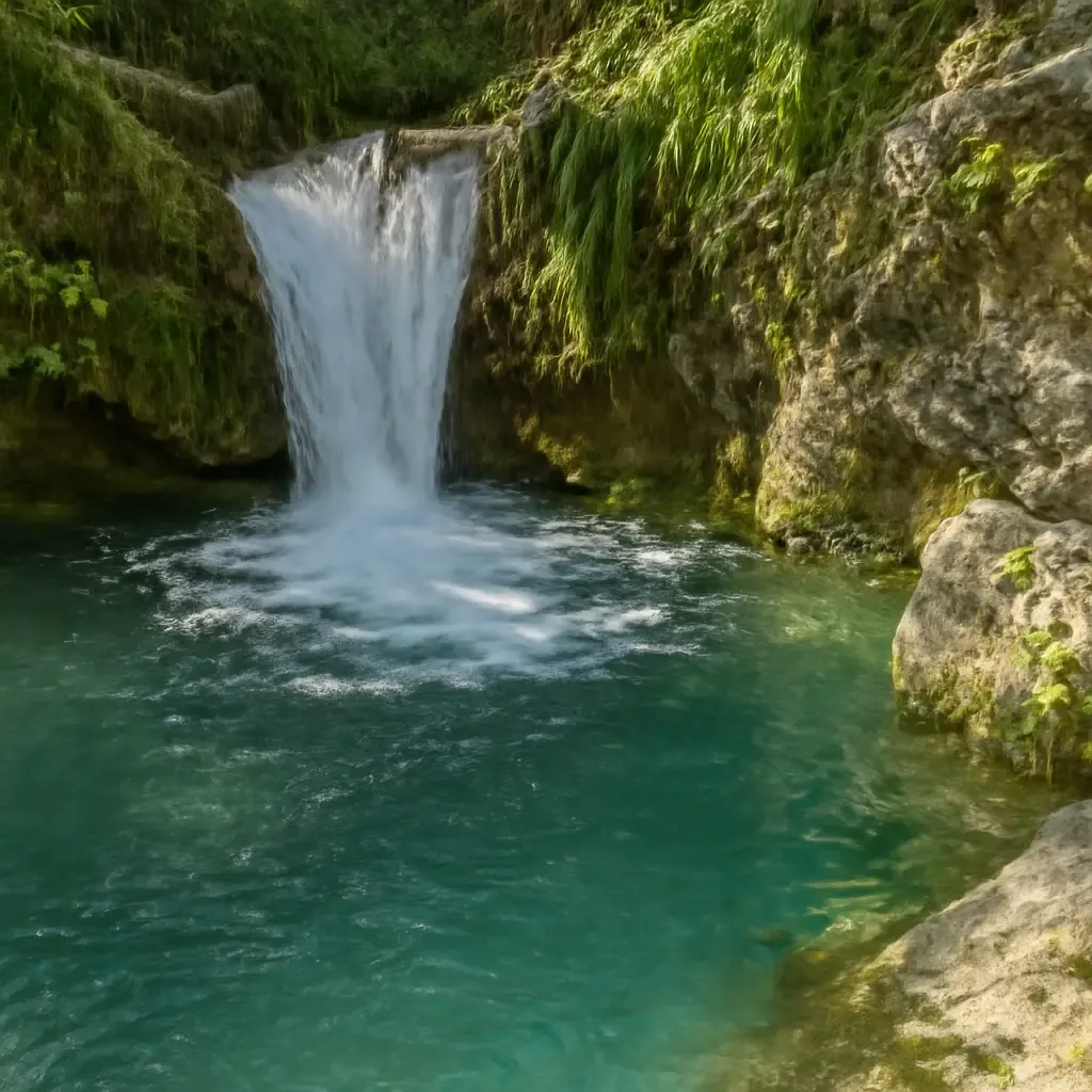 Fonts de lalgar - De wandeling door het park