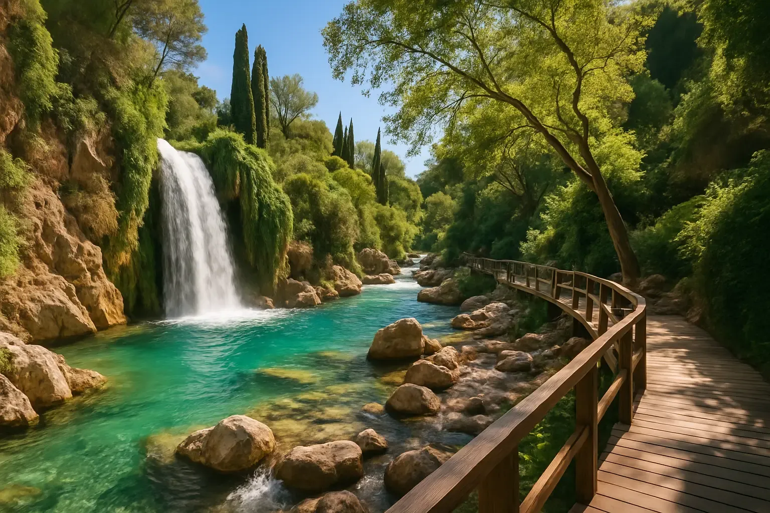 Fonts de l'Algar: zwemmen bij de watervallen van Callosa